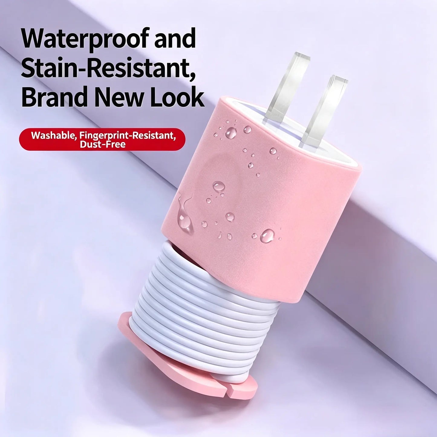 💥Buy 1 get 1 free 🔥2-in-1 Silicone Charger Protector with Cord Wrap for 18W/20W Adapters ✅