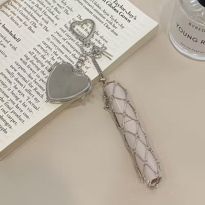 🔥Limited Time 50% Off✨Lipstick Holder Keychain with Mirror