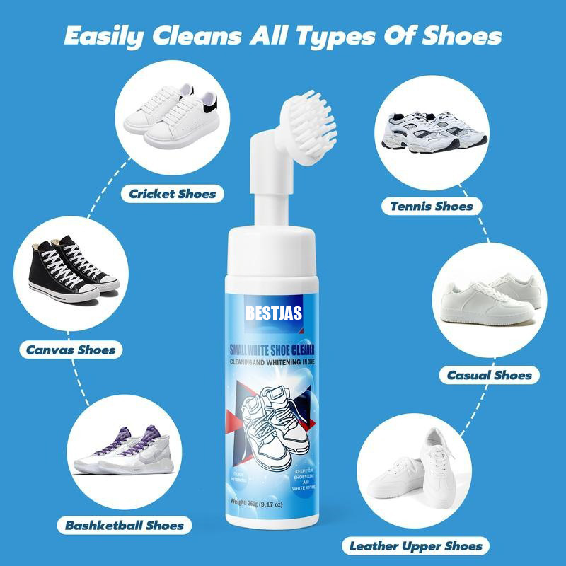 🛡️Last Day 55% OFF🛡️ Shoe Cleaner Kits (9.17 oz), Water-Free Foam Shoe Cleaner with Shoe Brush and Shoe Cloth, Sneaker Care