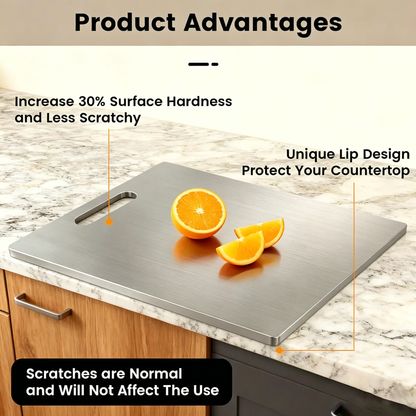 🔥🥩 SteelGuard™ Stainless Steel Chopping Board  ✨