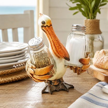 🔥Coastal Animal Salt & Pepper Shaker Holder Set