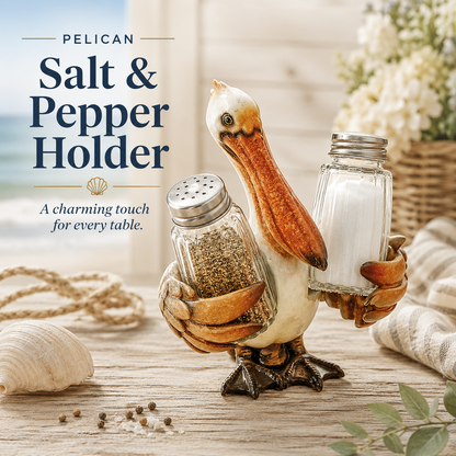 🔥Coastal Animal Salt & Pepper Shaker Holder Set
