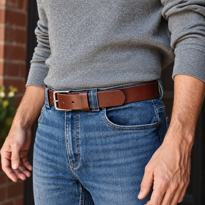 🔥 100% Handmade Full-Grain Buffalo Leather Belt – Built to Last