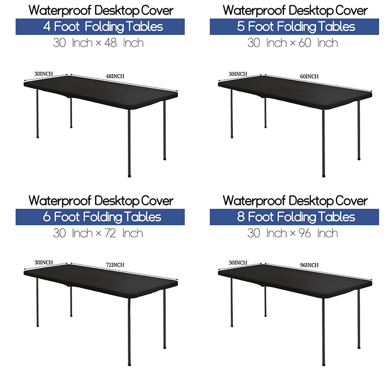 Stretch Fabric Table Top Cap Cover – Elastic Edge, Waterproof & Reusable