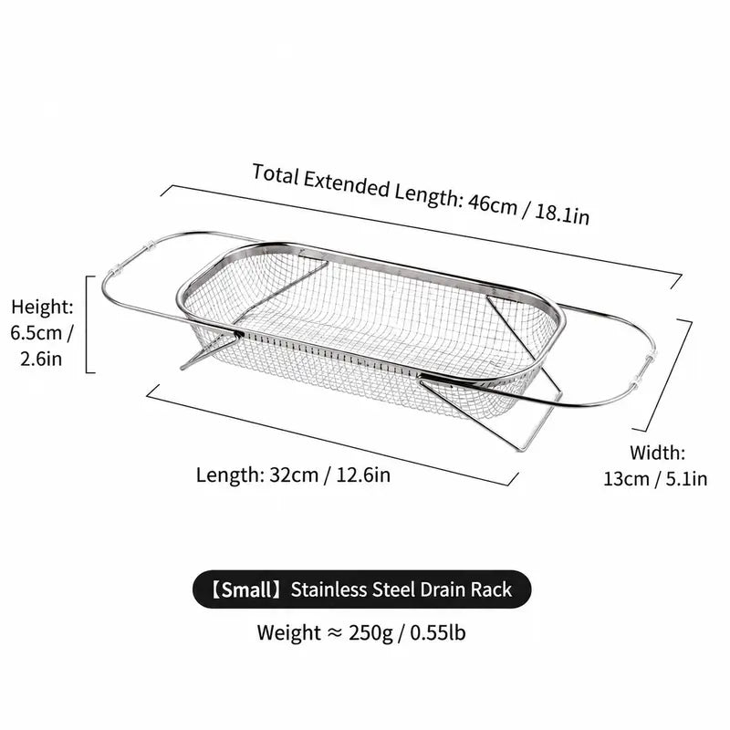 💦 Expandable Over-the-Sink Strainer Basket