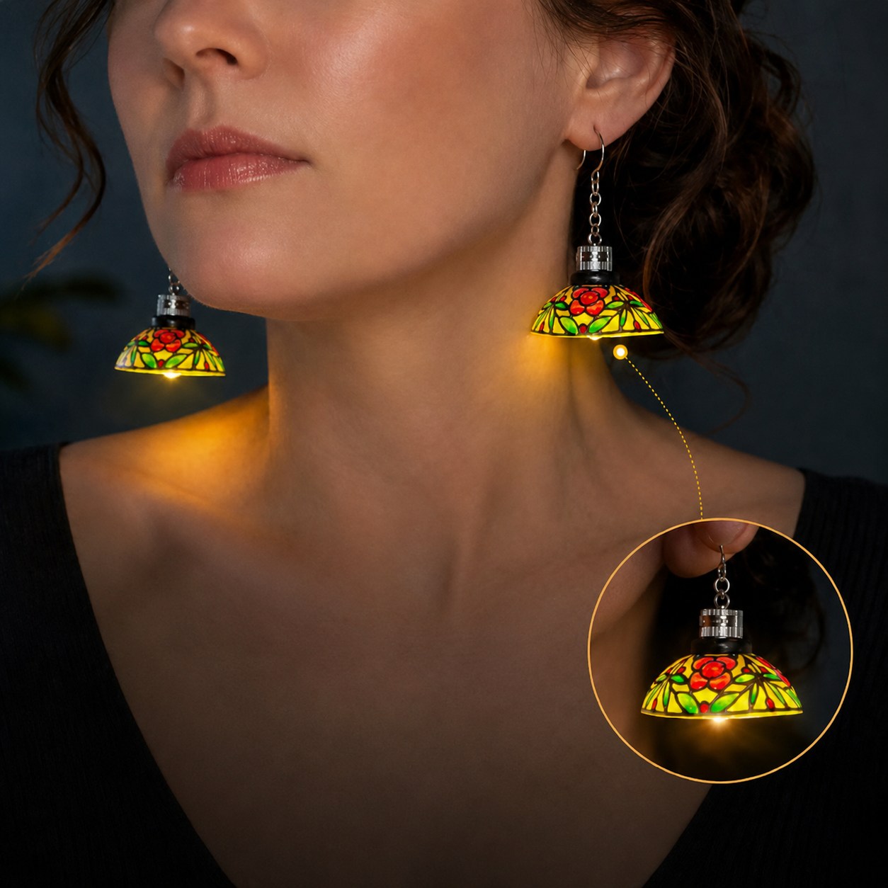 🔥Last Day 50% OFF ✨-Handmade Vintage Light-Up Chandelier Earrings
