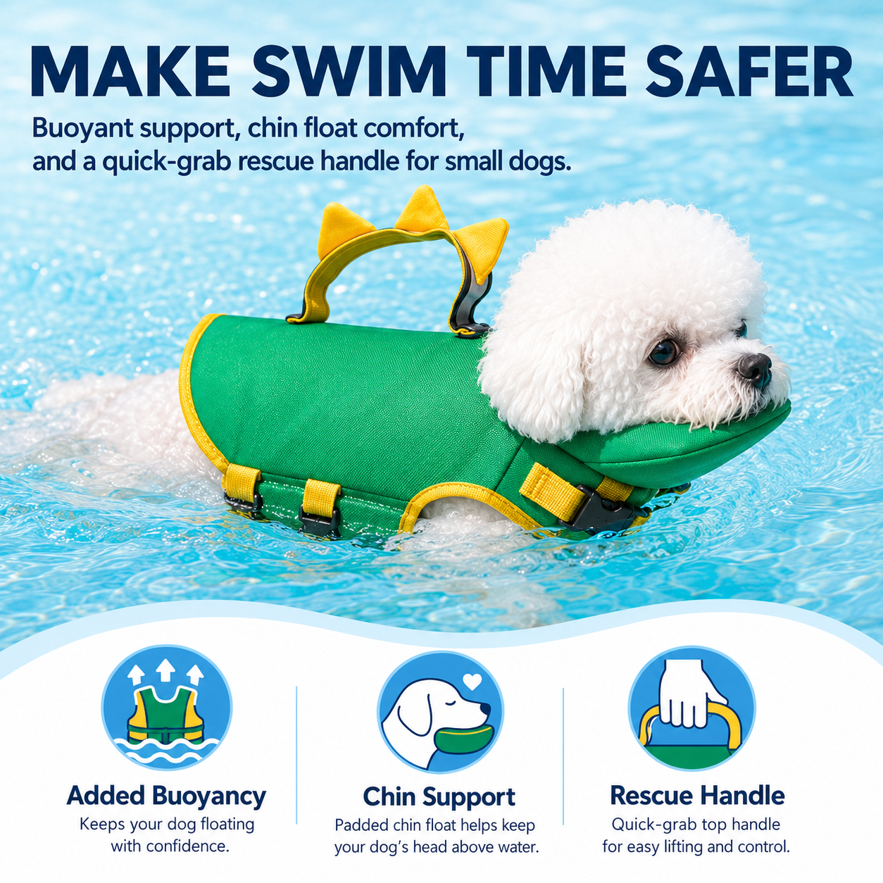 💦Summer Limited-Time 50% OFF 💦Premium Dog Life Vest for Swimming & Boating