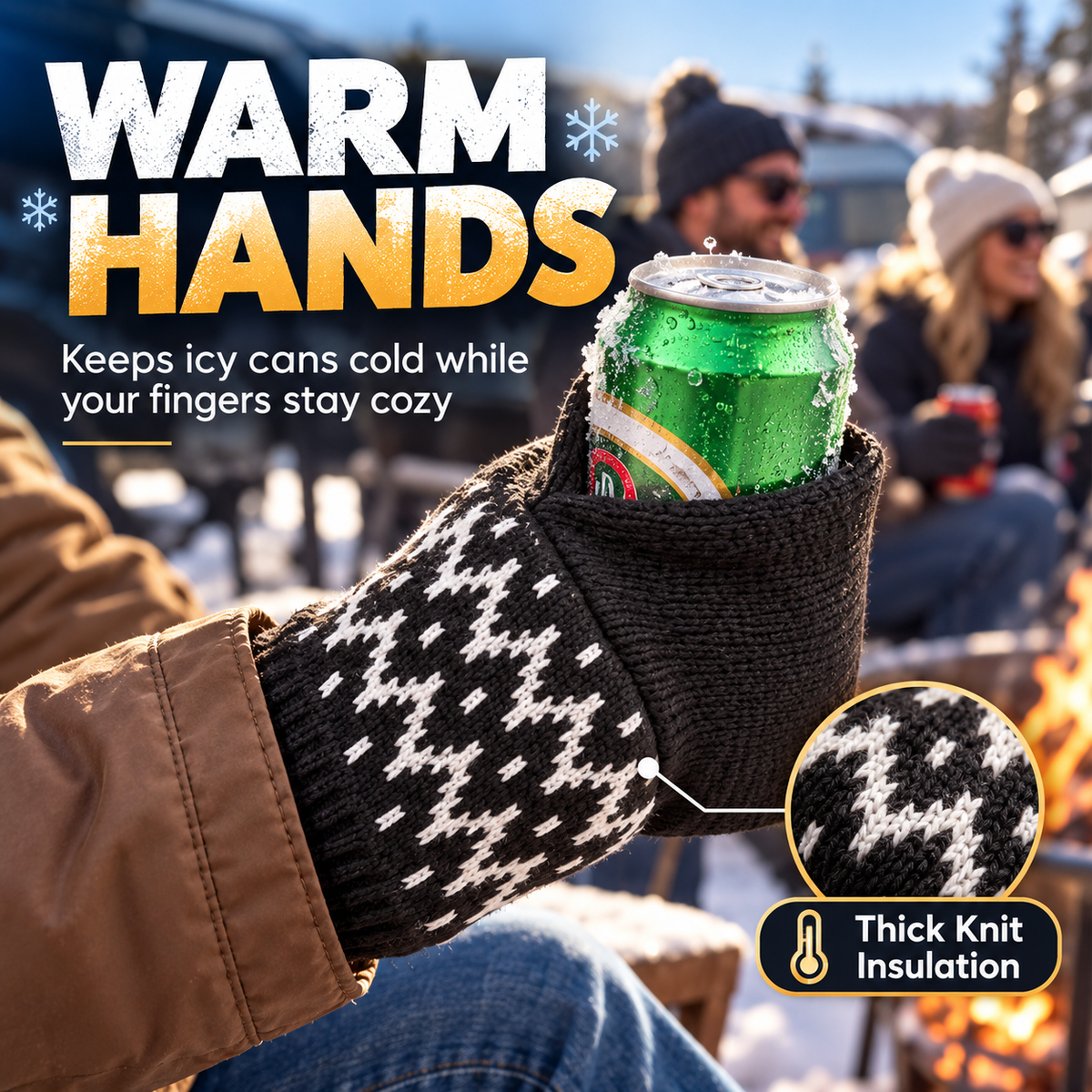 🍻 Knit Beer Glove - Cozy Winter Hand Warmer
