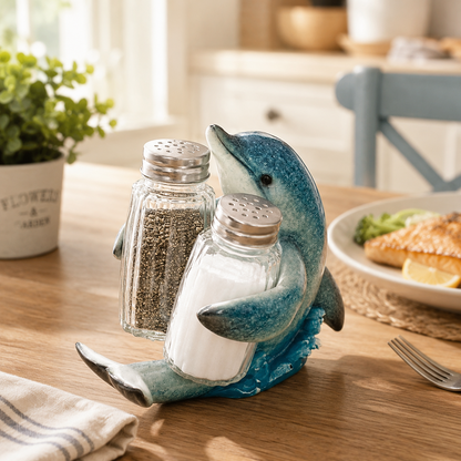 🔥Coastal Animal Salt & Pepper Shaker Holder Set