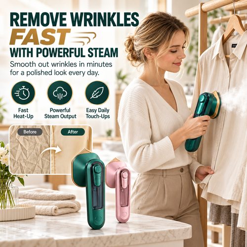 Micro Steam Iron – Fast, Portable Wrinkle Remover, No Overheat