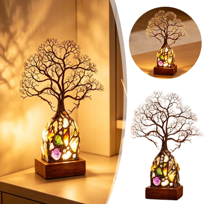✨ Bring Positive Energy & Peace Into Your Home With This Stunning Crystal Tree Lamp