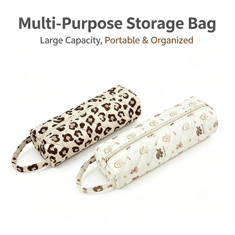 Quilted travel organizer pouch