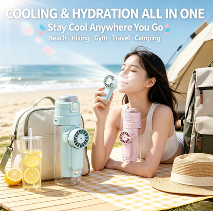 🔥2 in 1 Portable Detachable Fan Water Bottle🥤