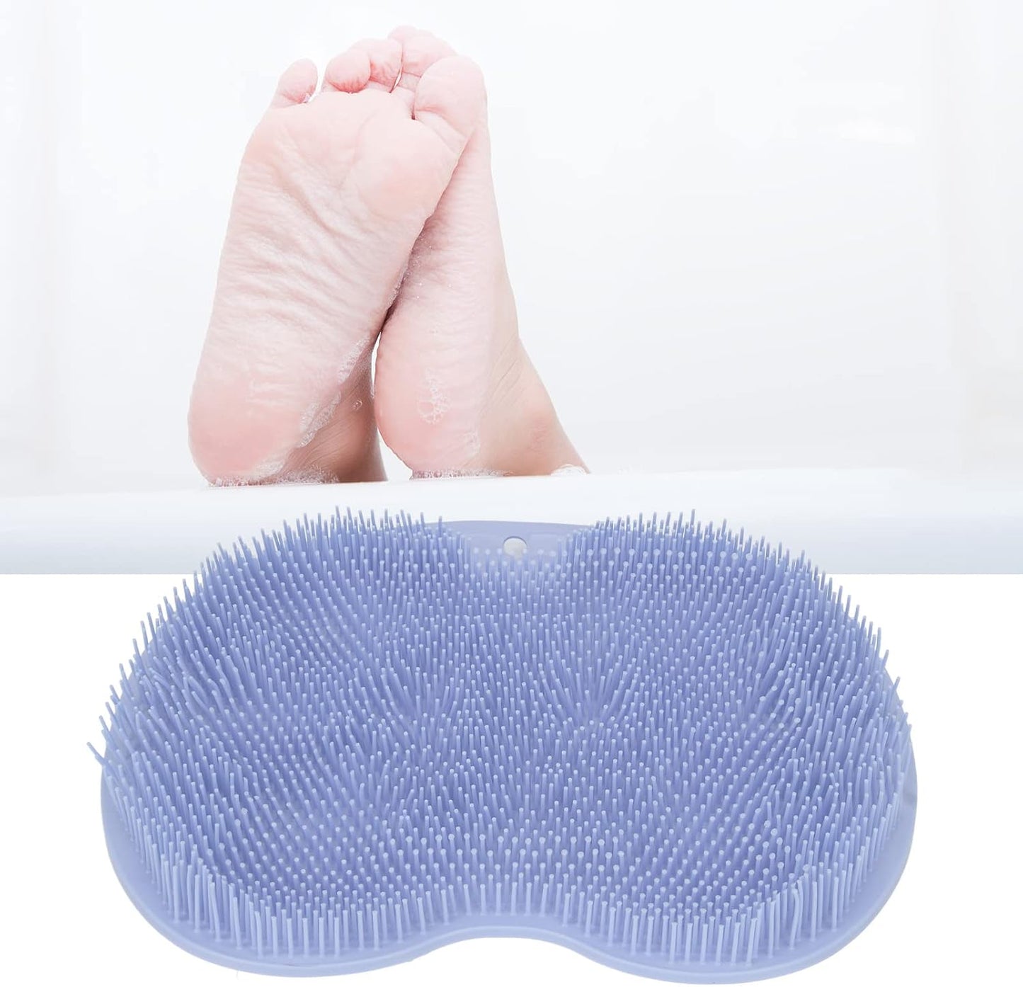 Foot washing and scrubbing tool, lazy foot brush, foot massage mat
