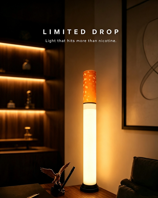 🚬 Cigarette Tube Shaped Style Floor Lamp | Retro Industrial Novelty Ambient Light