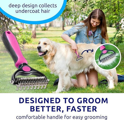 🔥Professional Double-Sided Pet Grooming Rake