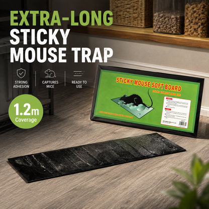 🐭 47" × 10.8" Extra-Large Sticky Mouse Trap – Catch More, Cover More!🛒