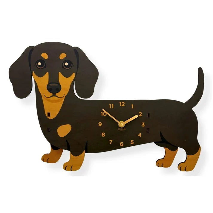Swing Tail Dachshund Wooden Wall Clock 🐶