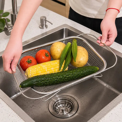 💦 Expandable Over-the-Sink Strainer Basket