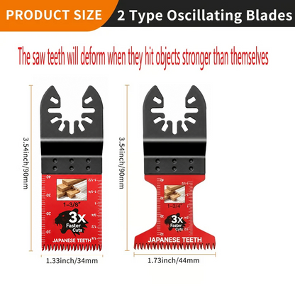 Japanese-Tooth Oscillating Multi-Tool Blades — Universal Quick-Fit