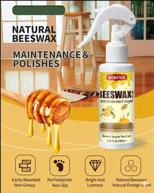 49% OFF This Week Promotions🎉🎉Beeswax Wood Polish Spray 120ml | Natural Shine & Protection for Furniture, Floors, Cabinets – Non-Greasy, Anti-Dust Finish