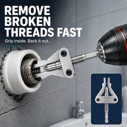 No More Stuck Pipe Threads – 3-in-1 Extractor Tool for 1/2", 3/4" & 1" Broken Pipes