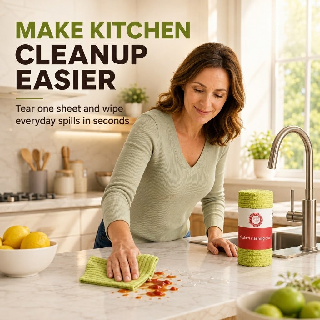 Multipurpose Reusable Tear-Off Cleaning Cloth Roll