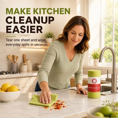 Multipurpose Reusable Tear-Off Cleaning Cloth Roll