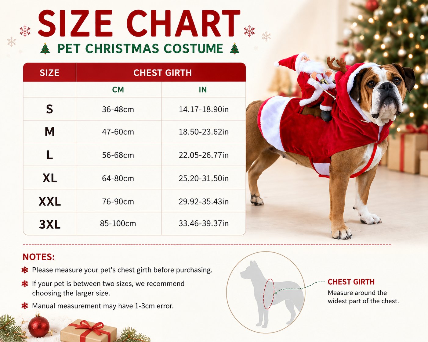 Santa Rider Pet Christmas Costume