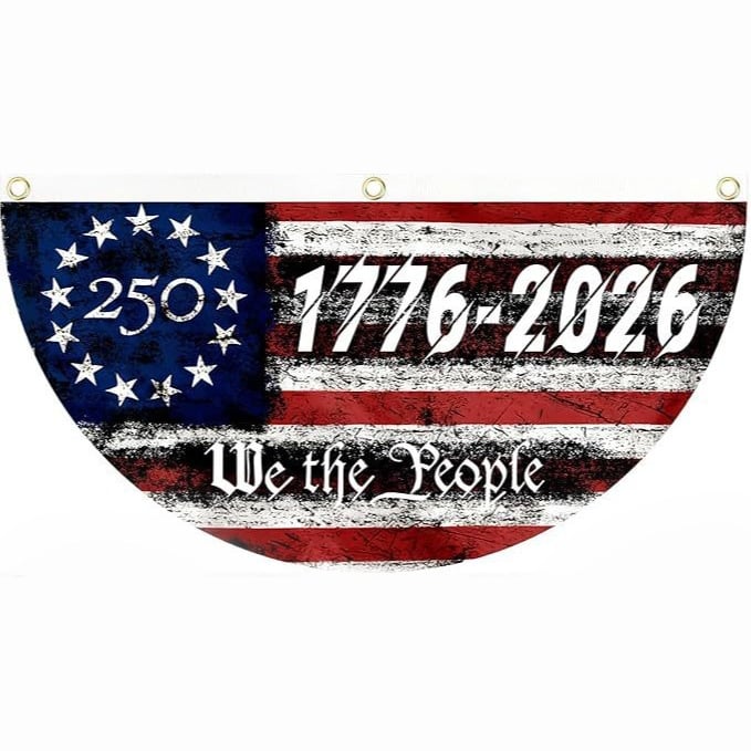 🔥49% OFF Today Only - America 250th Birthday Semicircular Flag Banner