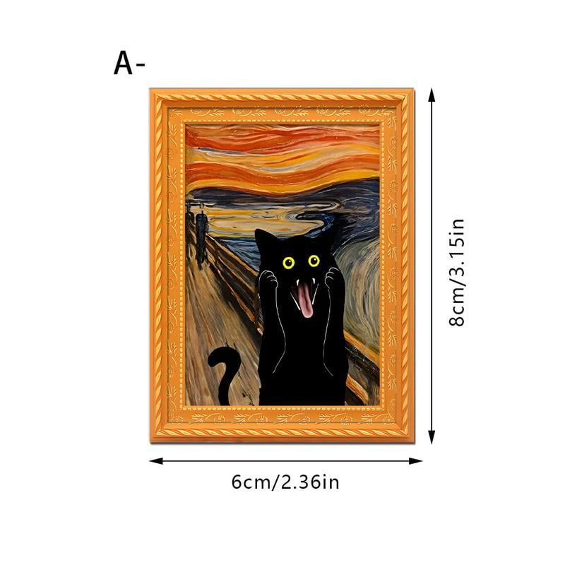 🔥Funny Cat Fridge Magnet - Vintage Art Frame