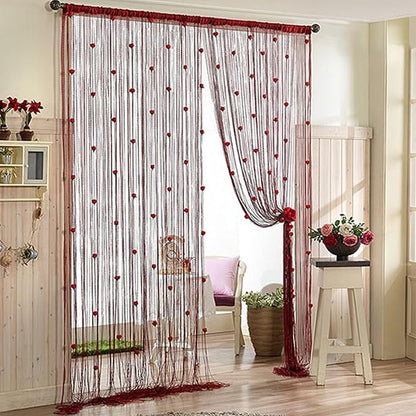 🌹🚪Sparkling Rose Flower String Curtain(2m/78.74" high x 1m/39.3" wide)