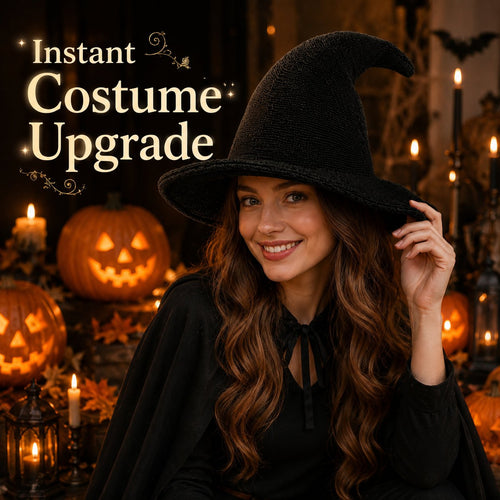🧙 Knitted Wizard Hat  - ✨ Cozy Halloween Fantasy Costume Accessory