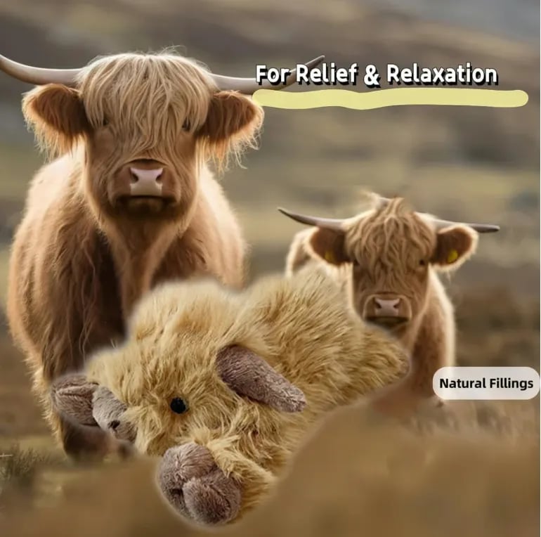 🎉🎁🎁Cute Cartoon Highland Cow Cuddly Toy