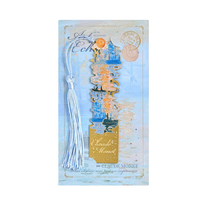 📚✨ 8-Piece Gold Metal Bookmark Set with Tassel – Van Gogh & Monet Inspired Gift for Book Lovers 🎨