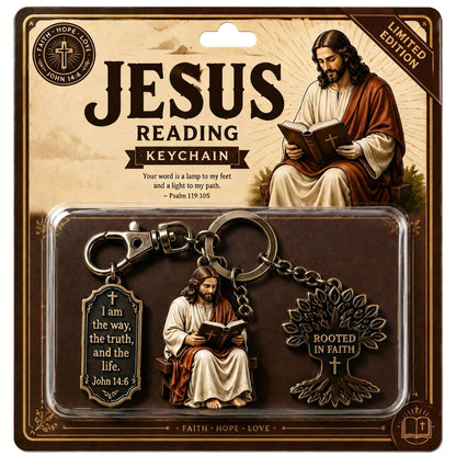 🎉Jesus Reading Keychain