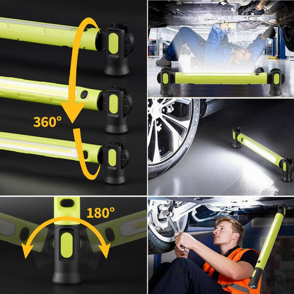 🔥Under Hood Work Light Bar, 3000LM LED Magnetic Light Bar with Hooks, 5200mAh