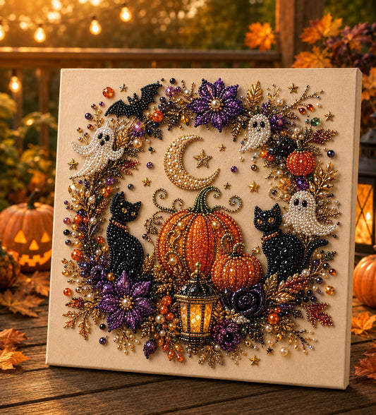 🔥Last Day 49% OFF - 👻✨Halloween Ghost Pearl Art DIY Kit