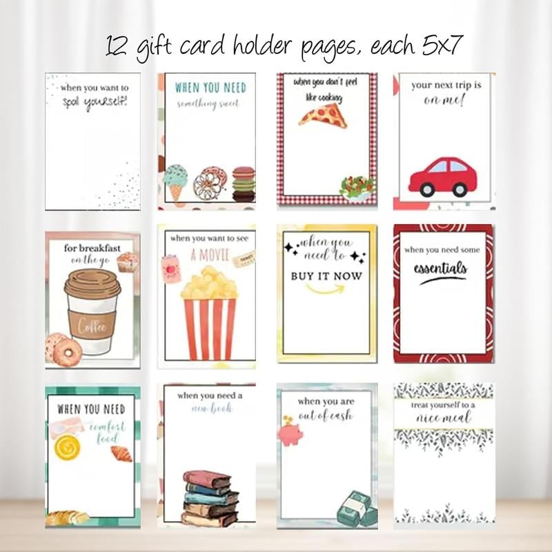 Christmas Gift Card Book, Diy Spiral Bound Gift Card Book