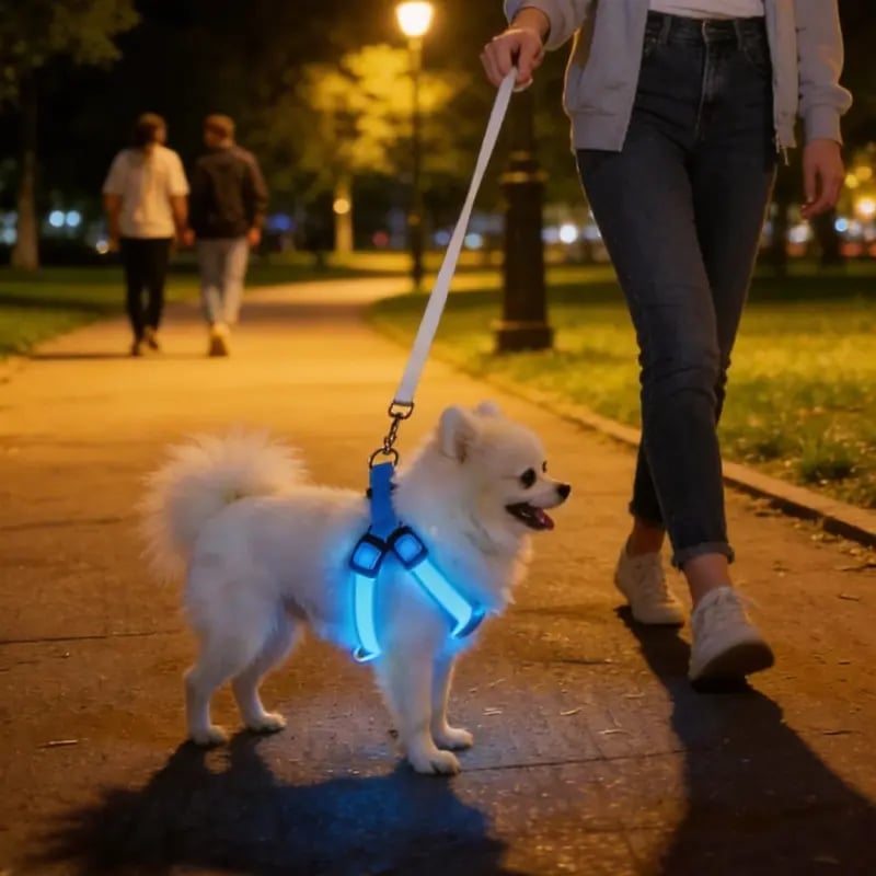 Fiber Optic LED Dog Harness