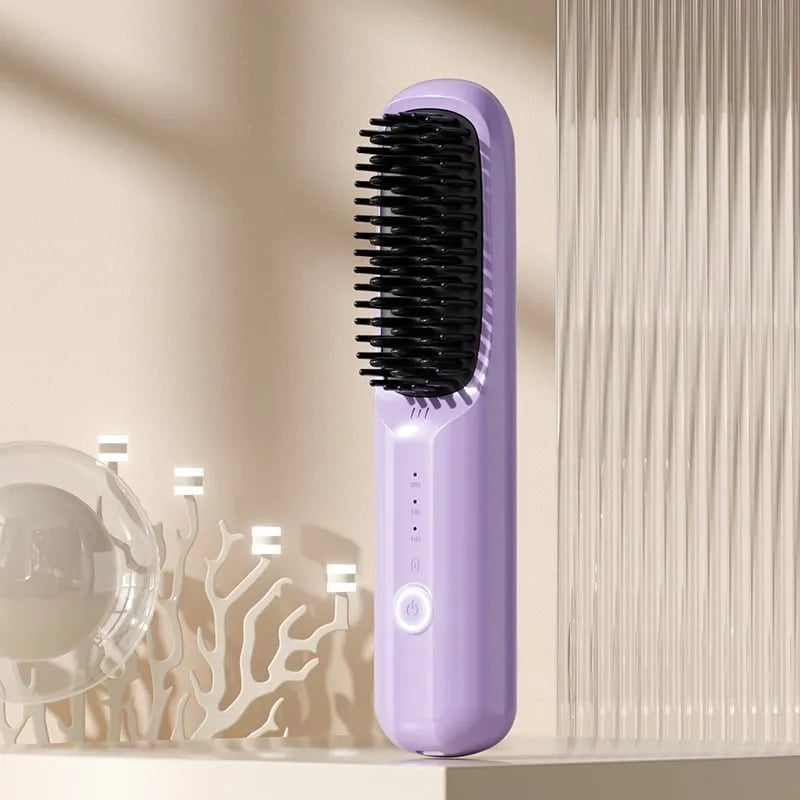 📍USB Cordless Negative Ion Hair Straightening Comb