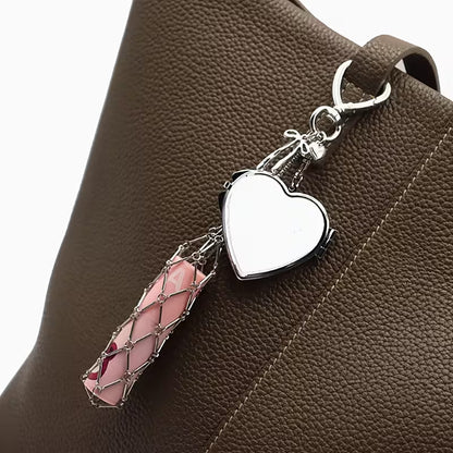 🔥Limited Time 50% Off✨Lipstick Holder Keychain with Mirror