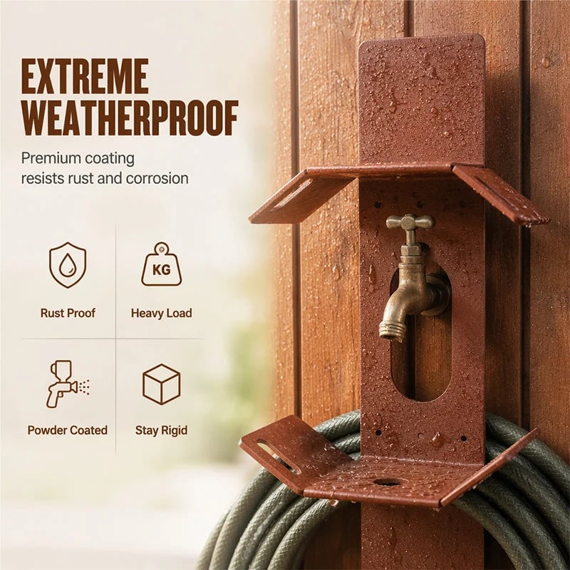 🎉📢📢50% OFF !! ⏰Wall Mounted Iron Garden Hose Holder