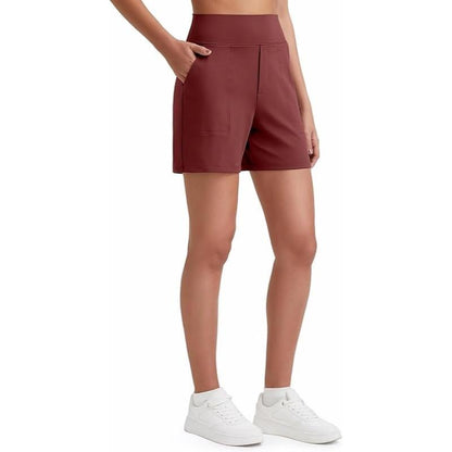 🏋️‍♀️🏃‍♀️Women’s High-Waist Athletic Shorts – Running & Yoga Summer Shorts with Pockets(🔥Buy 2 Get EXTRA  10% OFF)