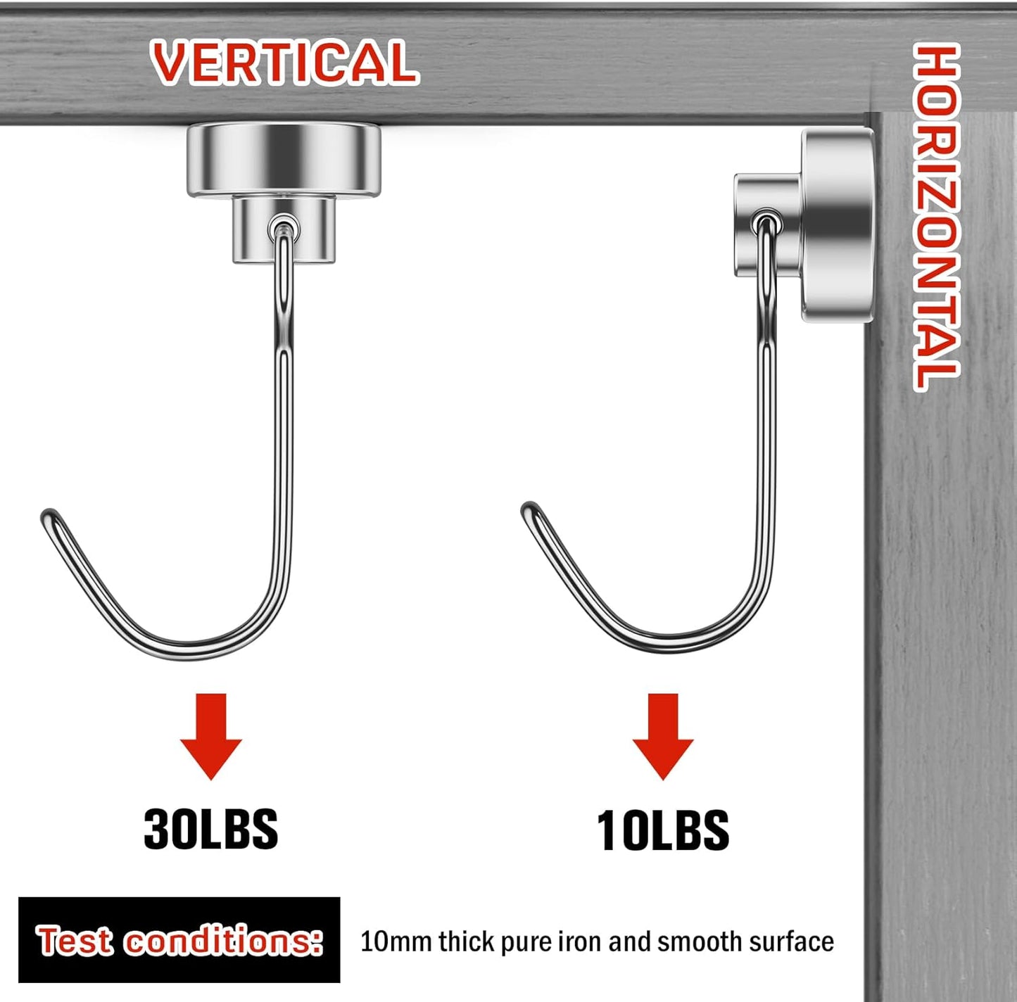 🔥Limited Time 49% Off✨2026 Upgrade Swivel Swing Magnetic Hooks 30LBS