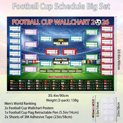 🗓️ ⚽ 2026 Football Cup Poster Set – Don't Miss a Match!