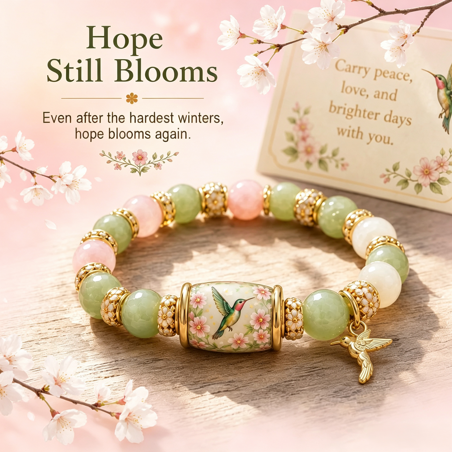 🌿 Love, Peace & Spring Blessings 💖 | 2026 Limited Edition Bracelet - With Gift Box