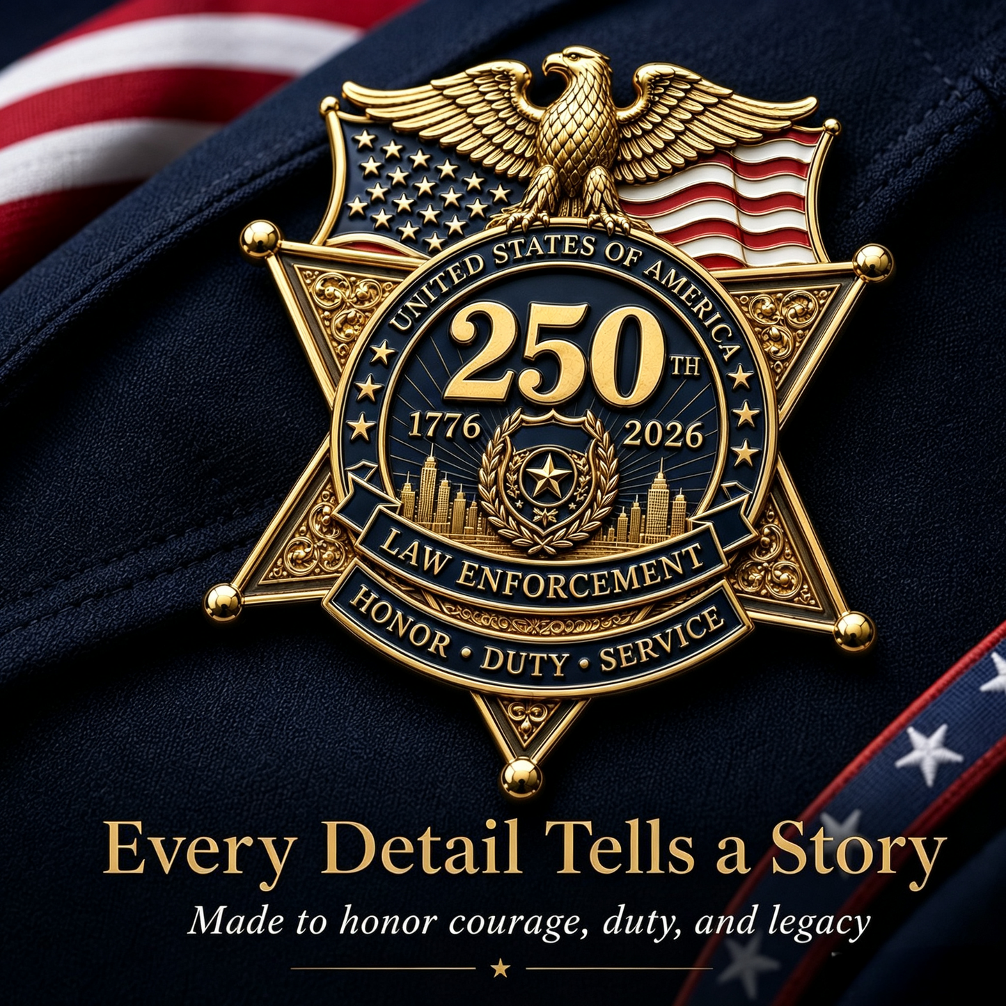 ⚡️Flash Sale 49% OFF - America 250 Law Enforcement Brooch