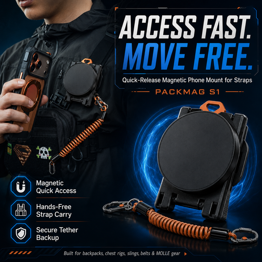 Quick-Release Magnetic Phone Mount for Straps