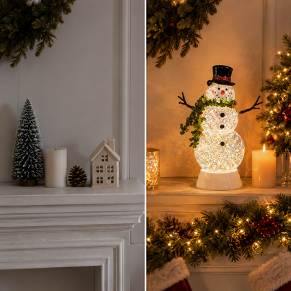 ⛄ LED Snowman Water Lantern – Cozy Christmas Glow Decoration ✨
